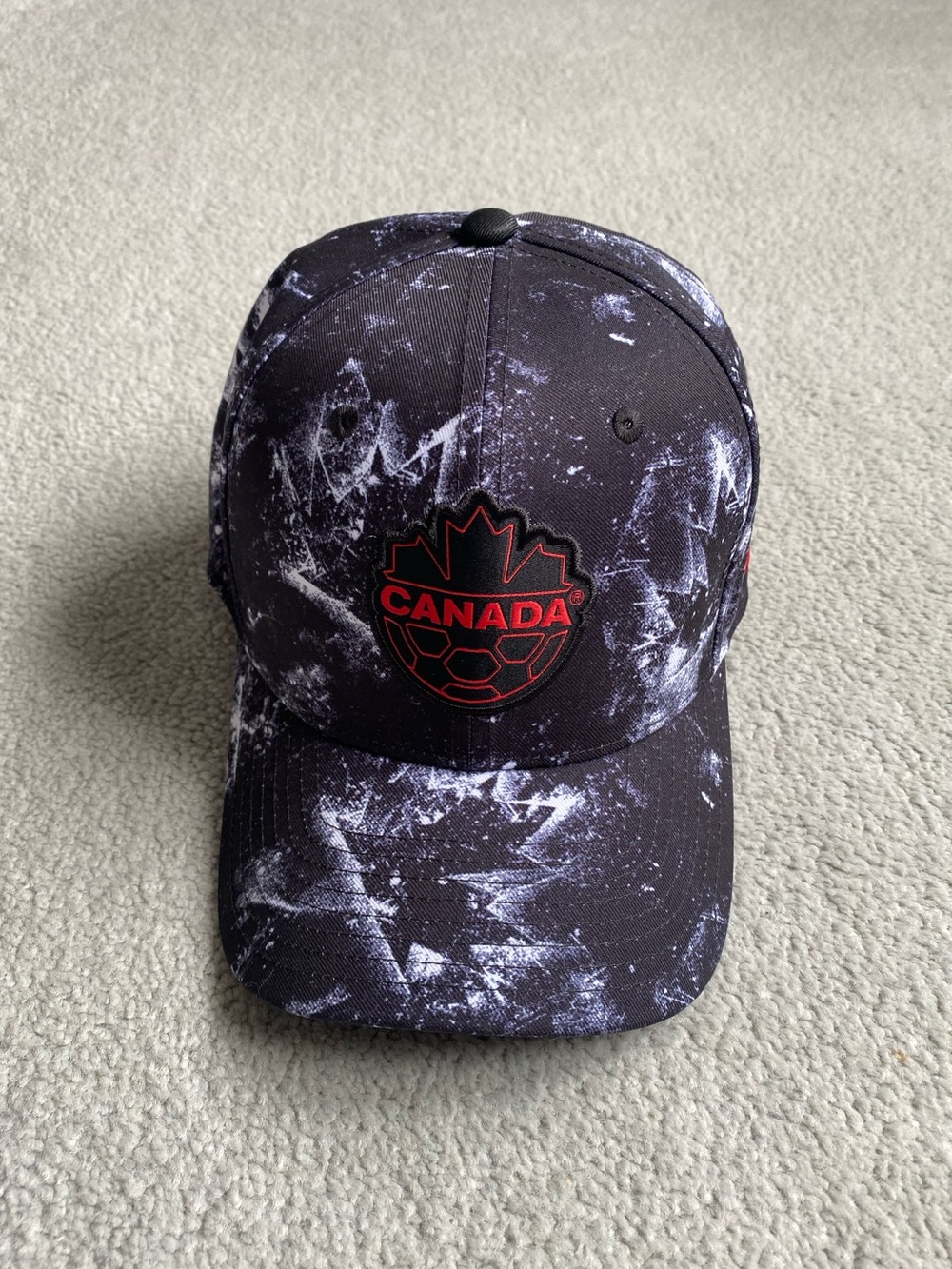 Canada Soccer Nike Rise Adjustable Black Hat Snapback 2026 World Cup